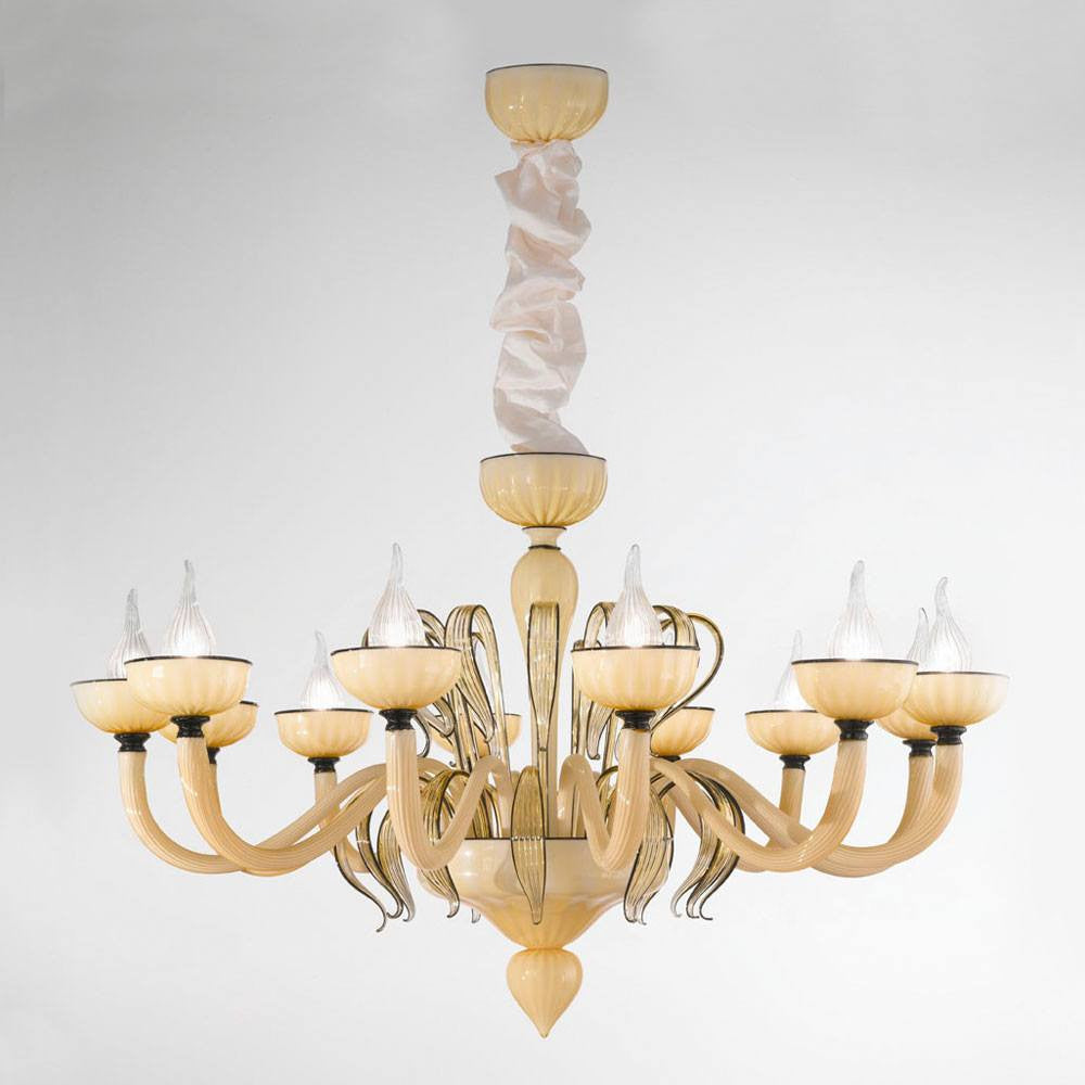 Epoque 12 Light Murano Glass Chandelier