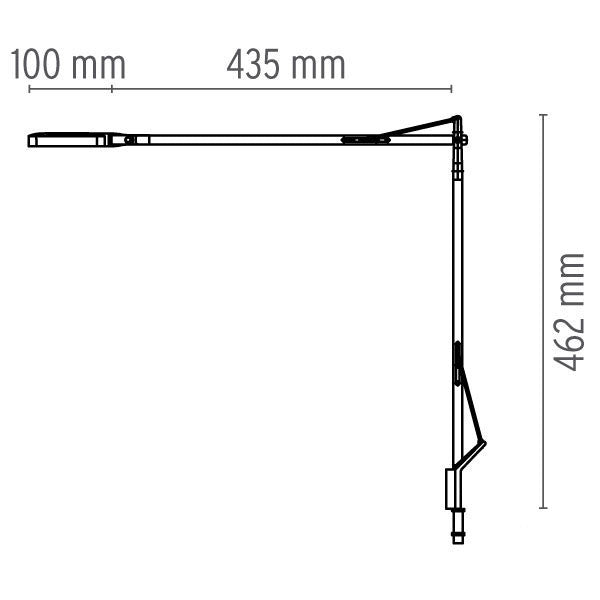 FLOS Kelvin LED Desk Support with Hidden Cable 'Green Mode' Anthracite - London Lighting - 2