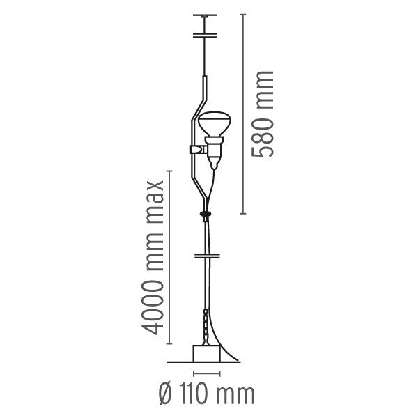 FLOS Parentesi White without Dimmer (GB) Pendant - London Lighting - 2