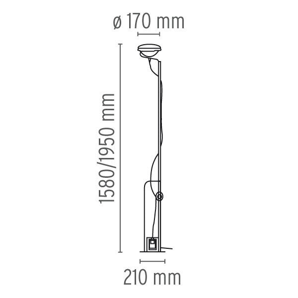 FLOS Toio Red Foor Lamp - London Lighting - 2