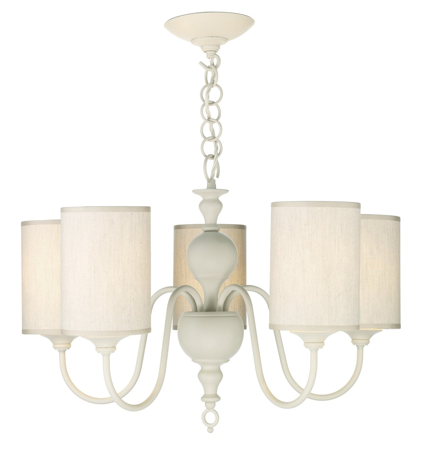 Flemish Cream 5 Lamp Ceiling Light - London Lighting - 1
