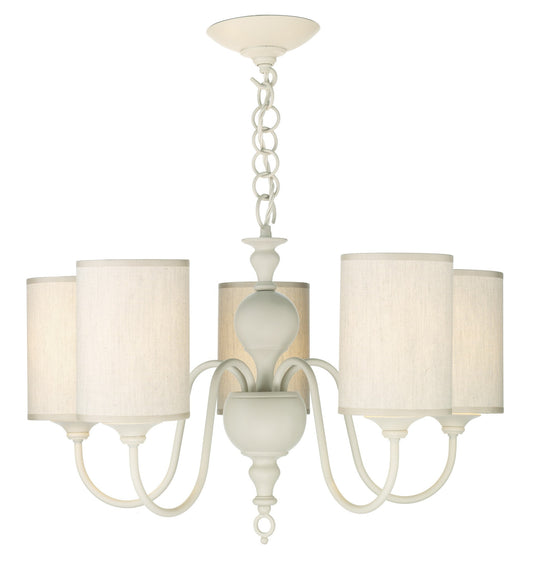 Flemish Cream 5 Lamp Ceiling Light - London Lighting - 1