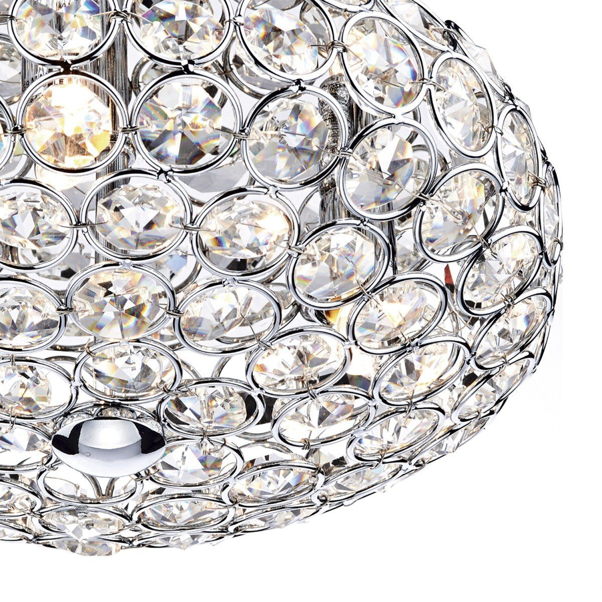 Frost Polished Chrome 3 Light Flush Light - London Lighting - 2