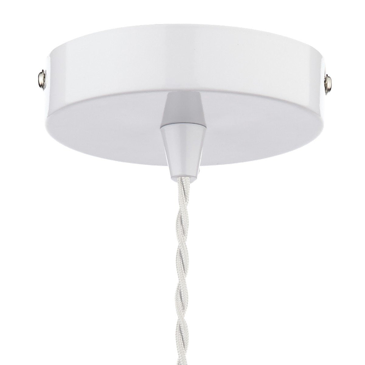 Gaucho White 1 Light Pendant Light - London Lighting - 3