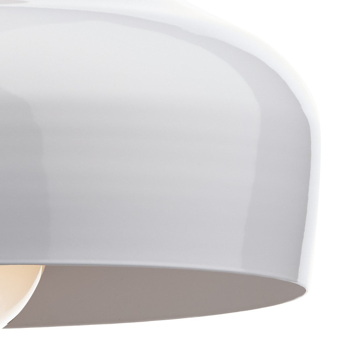 Gaucho White 1 Light Pendant Light - London Lighting - 4