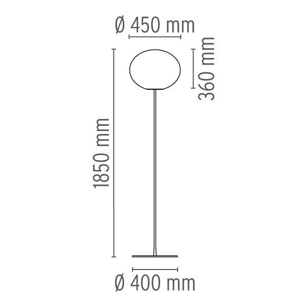 FLOS Glo-Ball F3 Floor Lamp In matt black - ID 10927