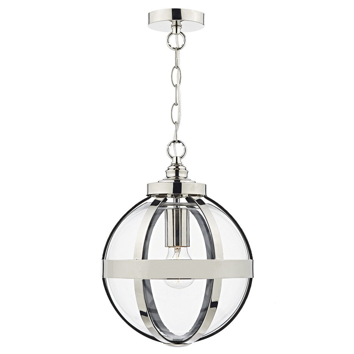 Heath Polished Nickel 1 Light Pendant Light - London Lighting - 1