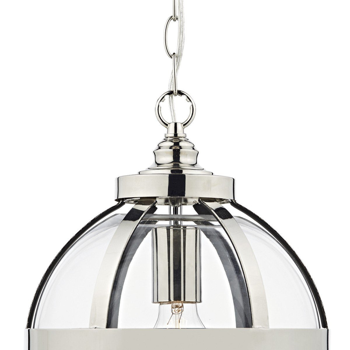 Heath Polished Nickel 1 Light Pendant Light - London Lighting - 2