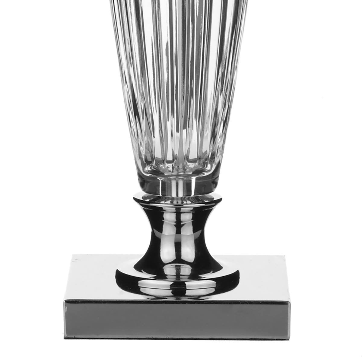 Hinton Polished Chrome Silver Table Lamp - London Lighting - 3
