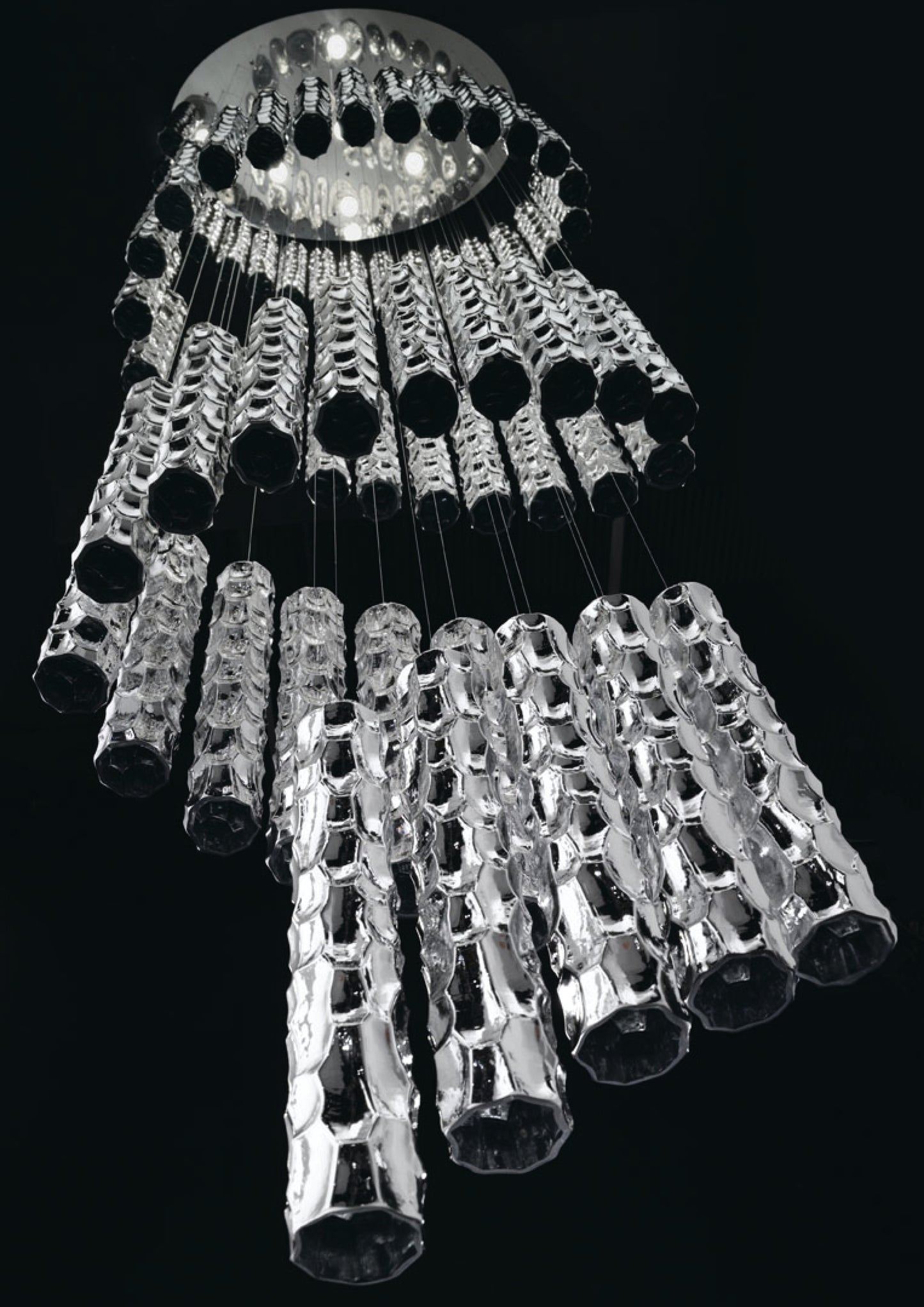 Becton Murano Glass Spiral Chandelier - ID 8072