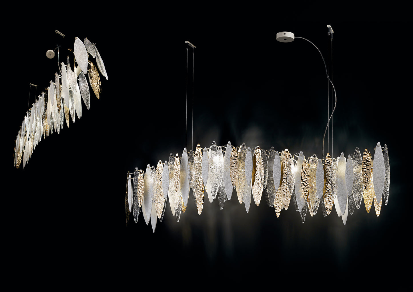 Castlenau Large Long Murano Glass Chandelier - ID 8017