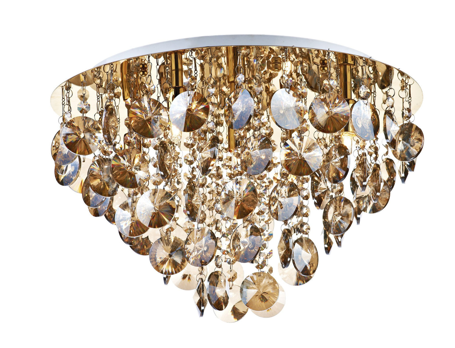 Jester Gold 5 Lamp Ceiling Light - London Lighting - 1