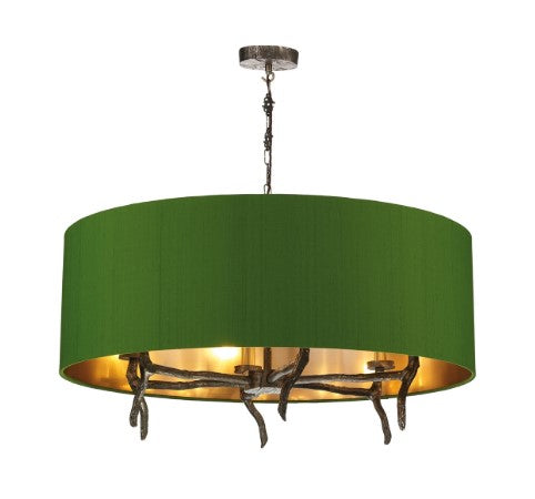 Joshua Bronze Pendant with Large Olive Green Shade (other shade colours available) - ID 10278