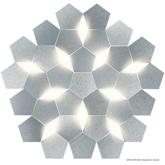 Grossmann Karat Large Wall / Ceiling Light In Aluminium - ID 6717