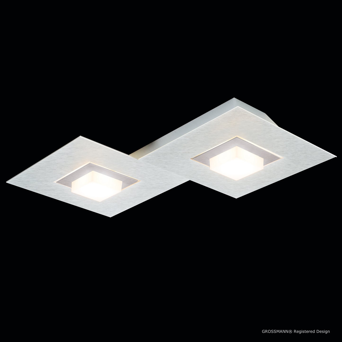 Grossmann KARREE Pearlescent Two Lamp Wall / Ceiling Light - Colour Frame Options