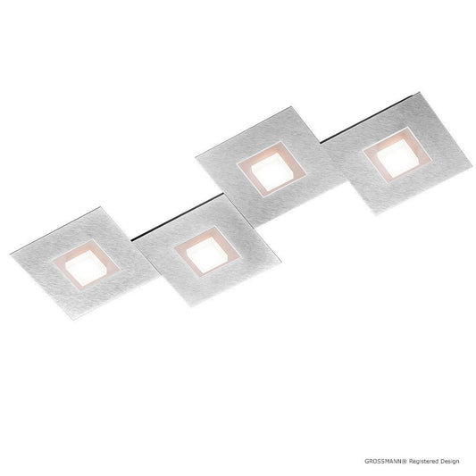 Grossmann KARREE Four Lamp Wall / Ceiling Light Pearlescent With Pastel Copper Frames - ID 7775 - CLEARANCE