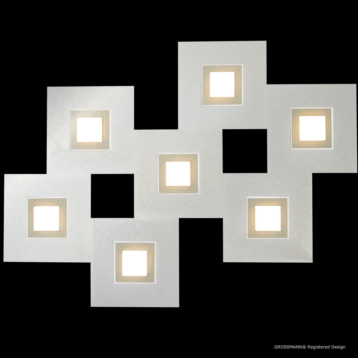 Grossmann KARREE Pearlescent Seven Lamp Wall / Ceiling Light - Colour Frame Options