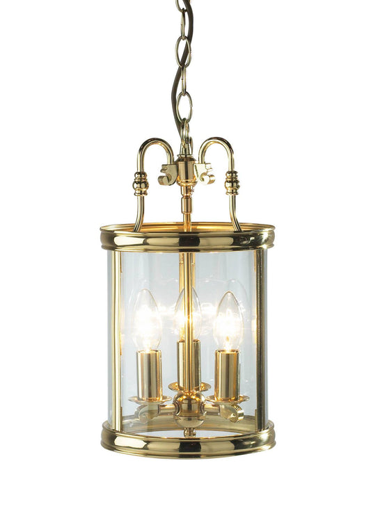 Lambeth Polished Brass Ceiling Lantern - London Lighting - 1