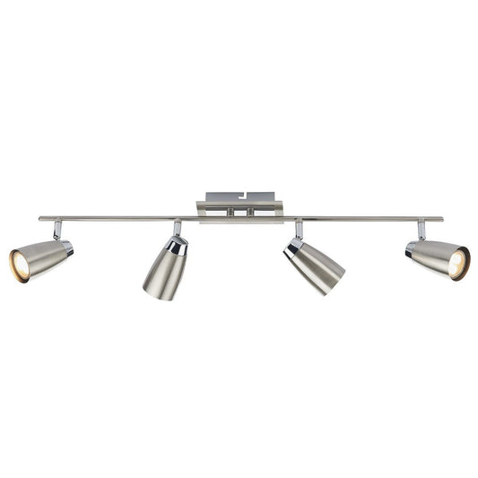 Loft Satin Chrome White 4 Lights Spotlight - London Lighting - 1