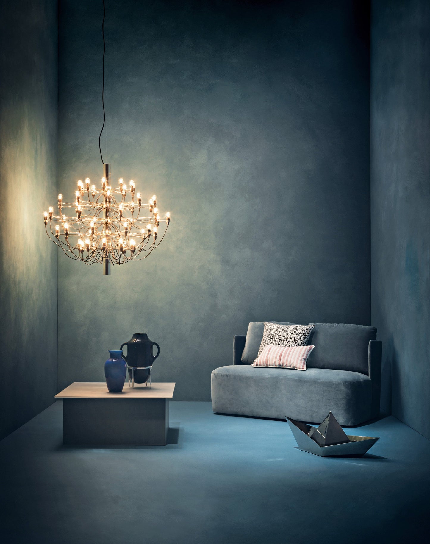 FLOS 2097/30 Suspension In Polished Brass With Clear LED Bulbs Included - 9891
