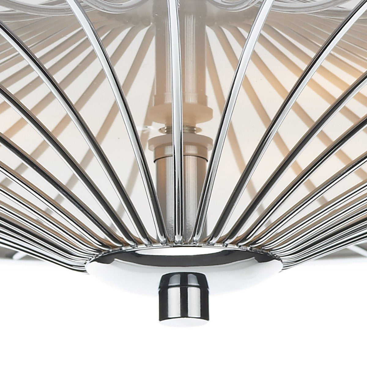 Oslo Polished Chrome 3 Lights Flush Light - London Lighting - 3