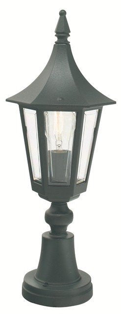 Rimini Black Pedestal Lantern - London Lighting - 1