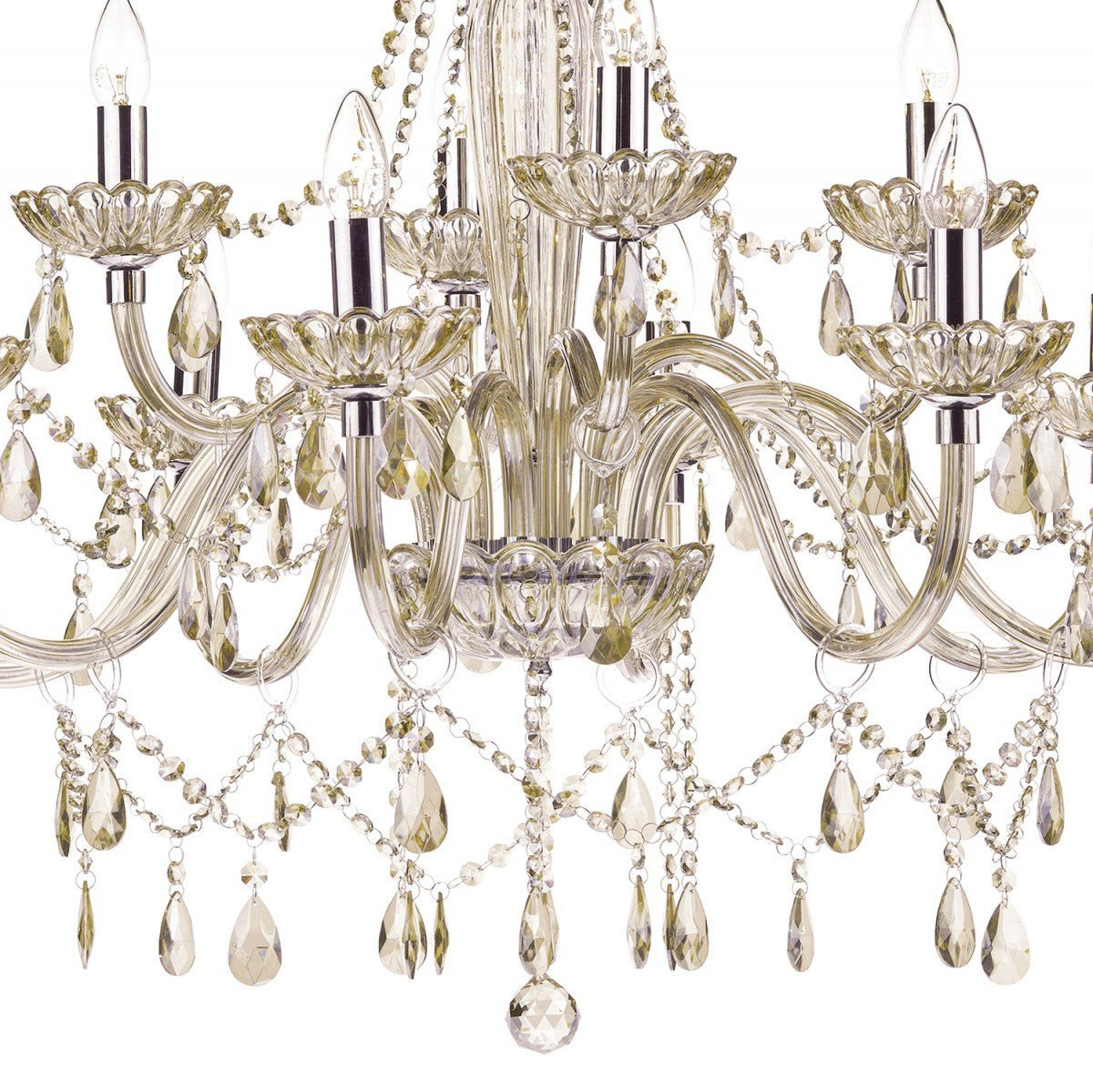 Raphael Champagne Gold 12 Lights Chandelier - London Lighting - 4