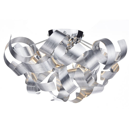 Rawley Silver 4 Lights Flush Light - London Lighting - 1