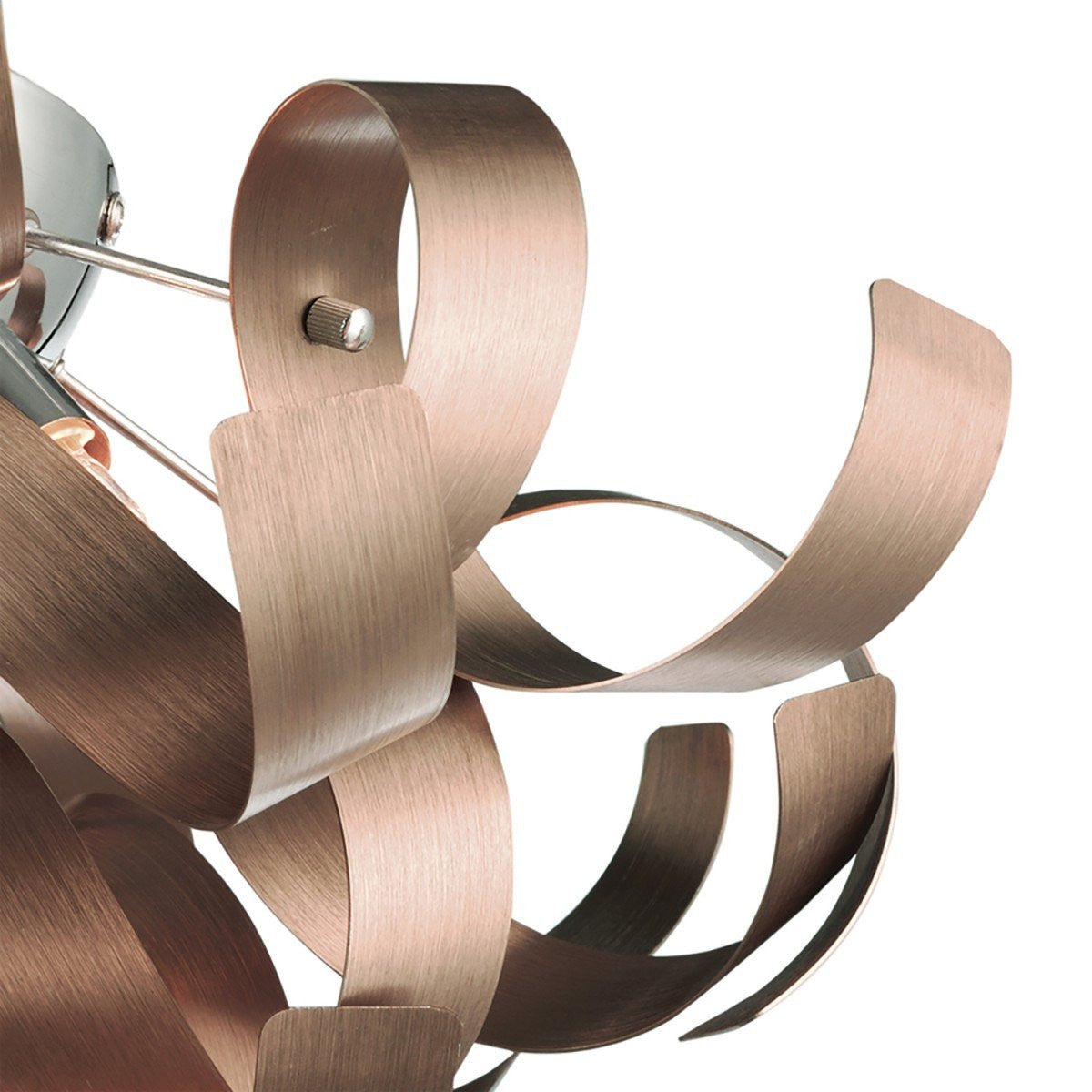 Rawley Satin Copper 4 Lights Ribbon Flush Light - London Lighting - 4