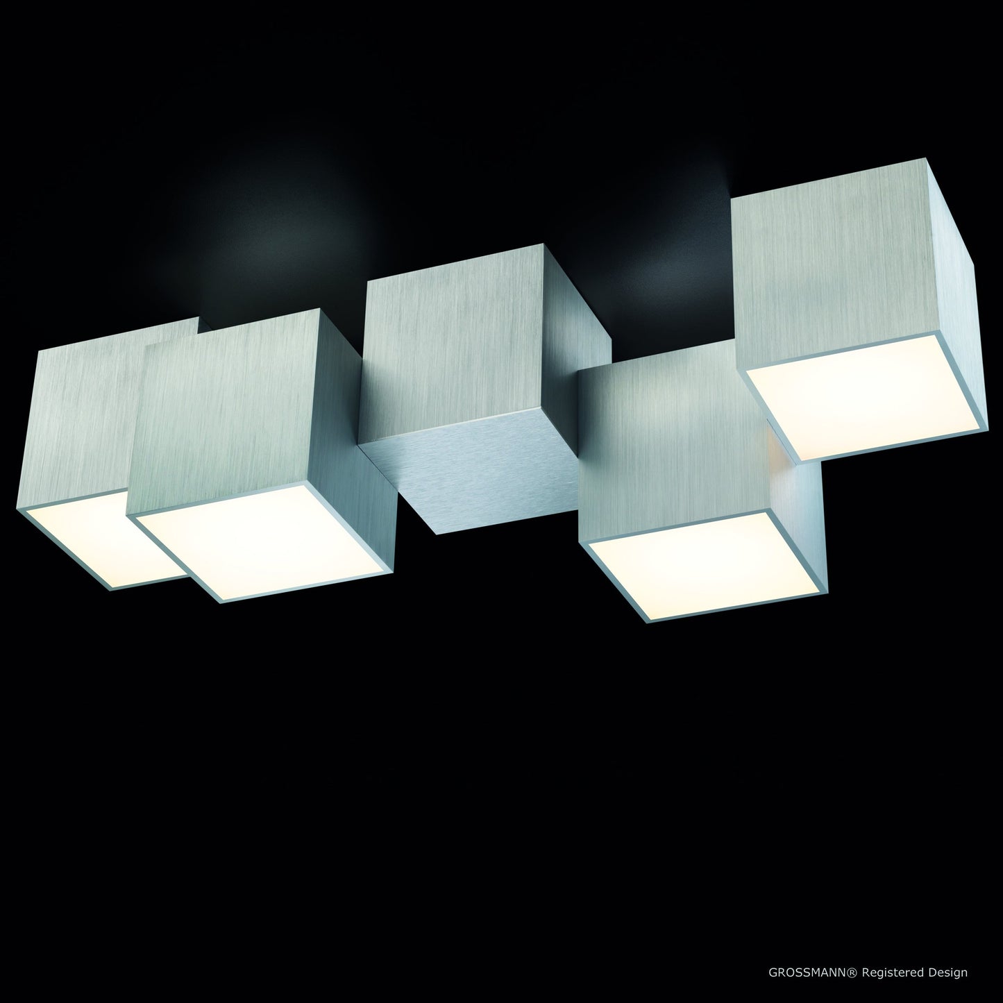 Grossmann Rocks Four Lamp Flush Ceiling Light - Colour Options ID 7058 9622