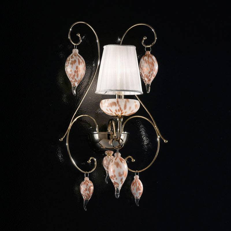 Royal Gala Murano Glass Single Shade Wall Light