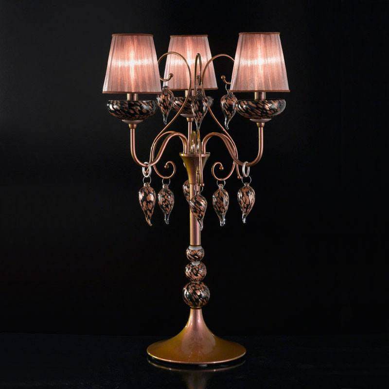 Royal Gala Murano Glass 3 Light Table Lamp