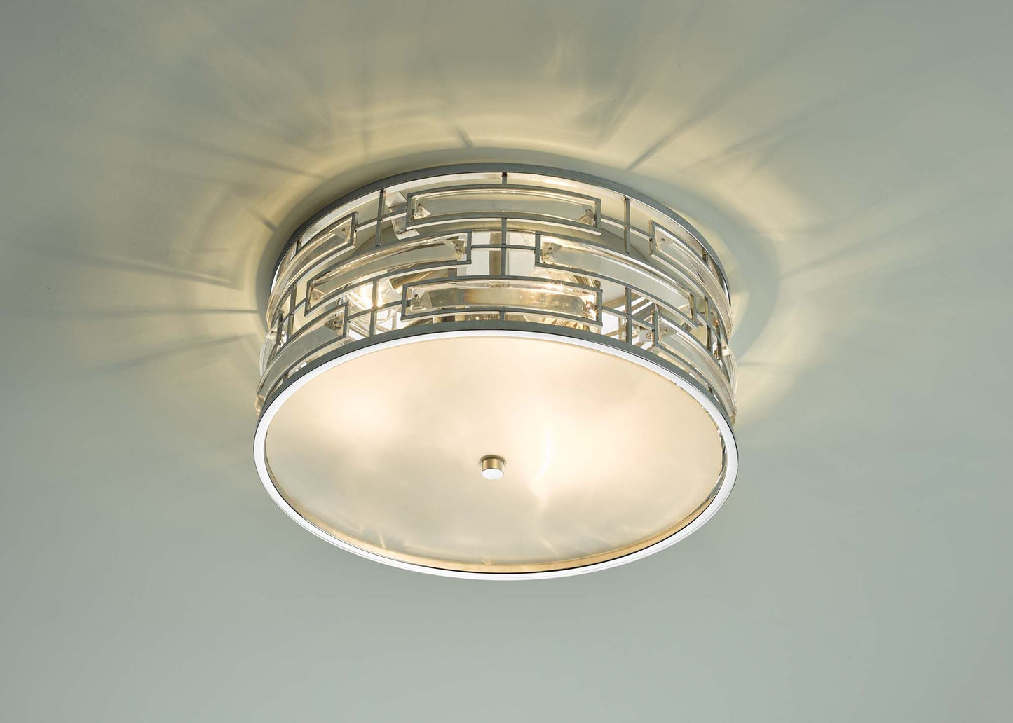 Kingston Polished Chrome and Crystal Flush - ID 6986