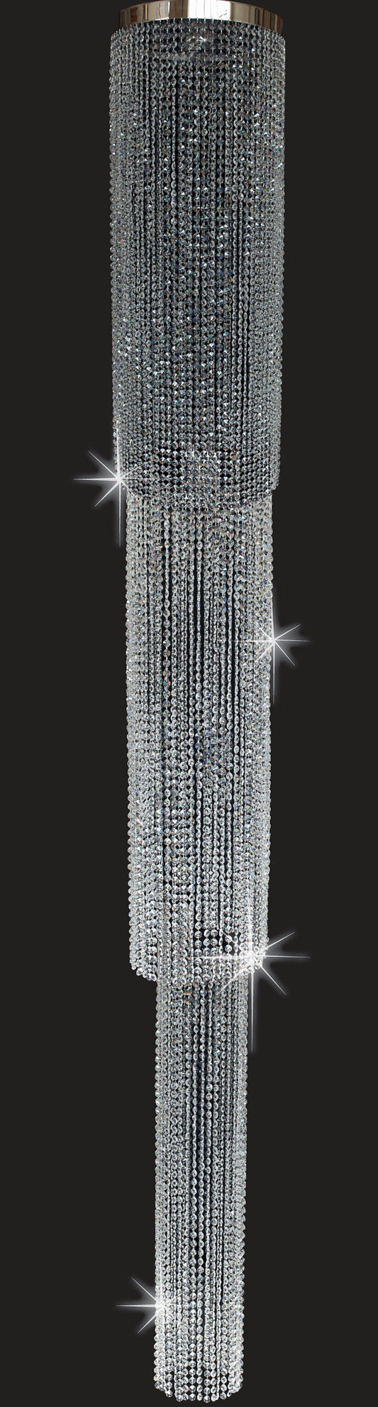 Forestdale Tripple Tiered 3 Metre Crystal Chandelier - ID 8100