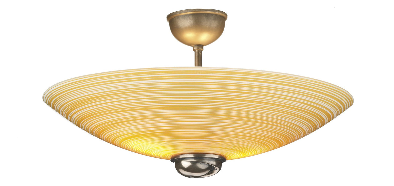 Swirl Bronze Semi Flush Ceiling Light - London Lighting - 1