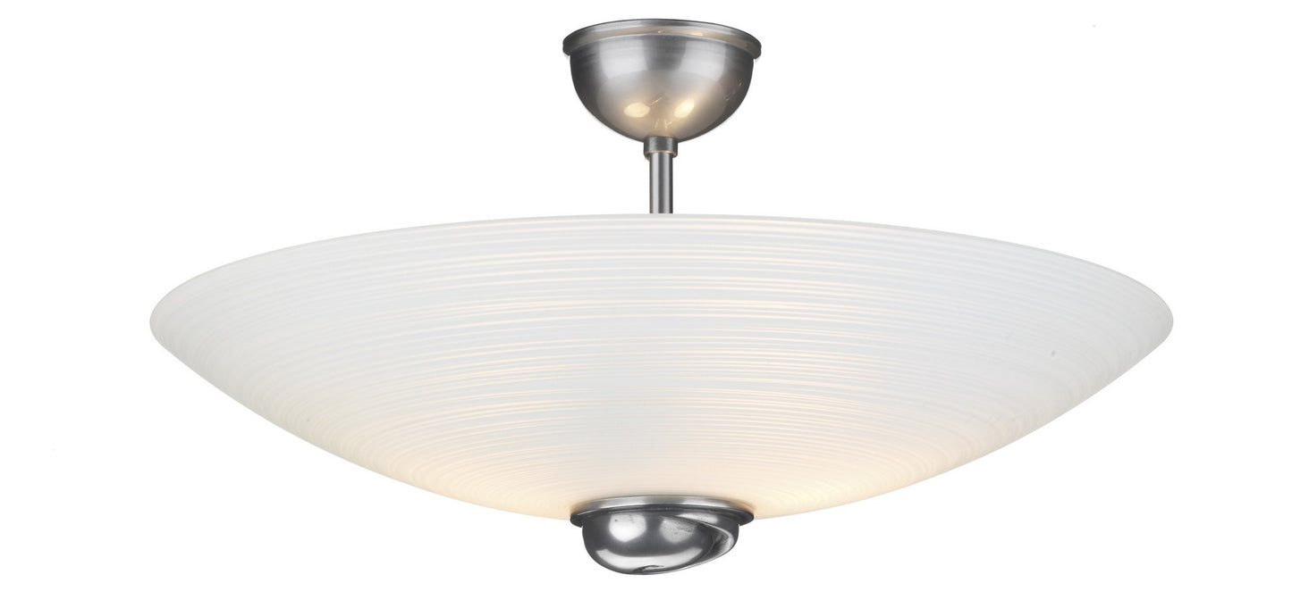 Swirl Pewter Chrome Lamp Ceiling Light - London Lighting - 1