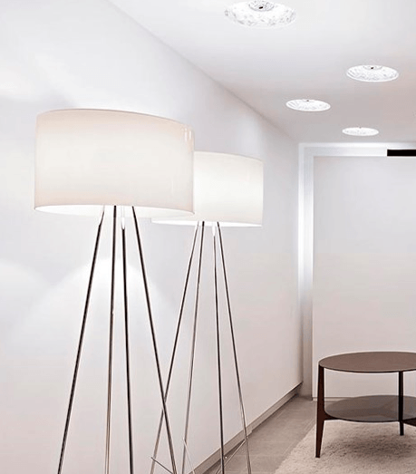 FLOS Ray F1 Small Floor Lamp Grey Glass