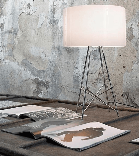 FLOS Ray T Grey Glass Table Lamp - London Lighting - 2