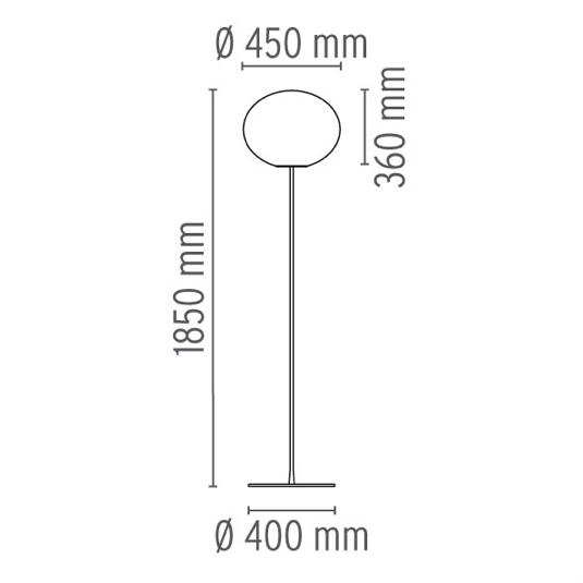 FLOS Glo-Ball F3 Floor Lamp - London Lighting - 3