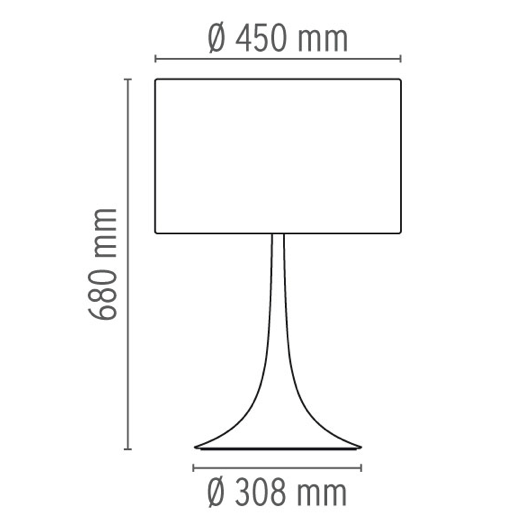 FLOS Spun Light T2 Black London Lighting Limited