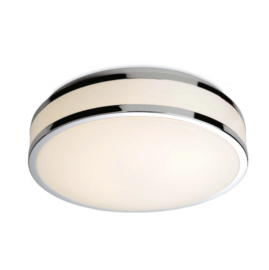 Wey White Led Flush Ceiling Fitting With Chrome Trim - ID 2660