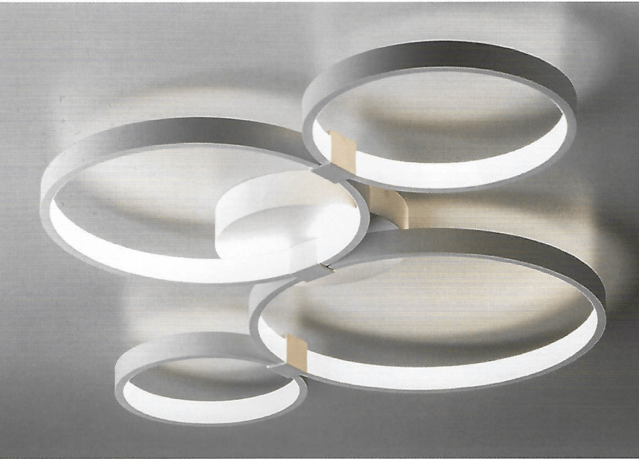 Four Ring Abstract Ceiling Light - ID 7424