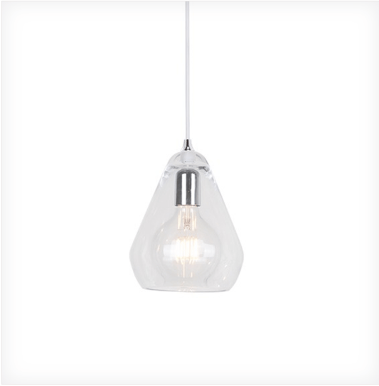 Conical Clear Glass Pendant - ID 6602