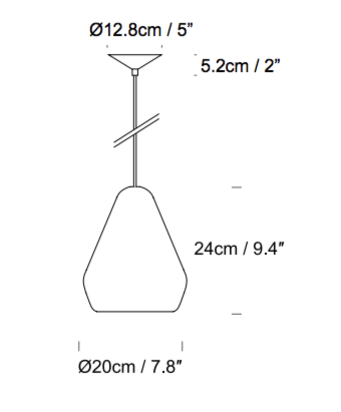 Conical Clear Glass Pendant - ID 6602