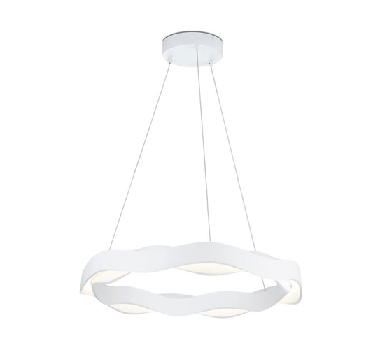 Mornington White Curved Ring Pendant - ID 7589