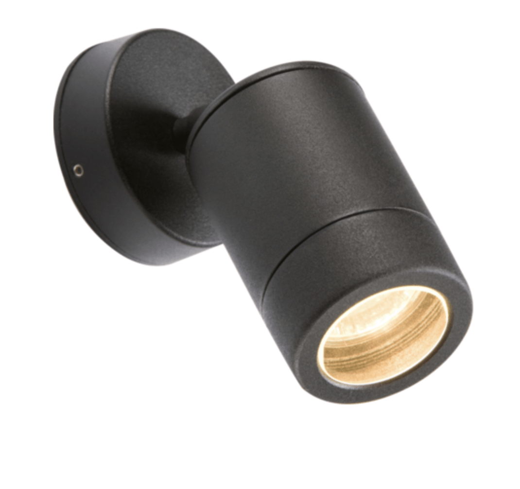 Aluminium Black Powder-Coated Adjustable Head Outdoor Wall Light - ID 5474