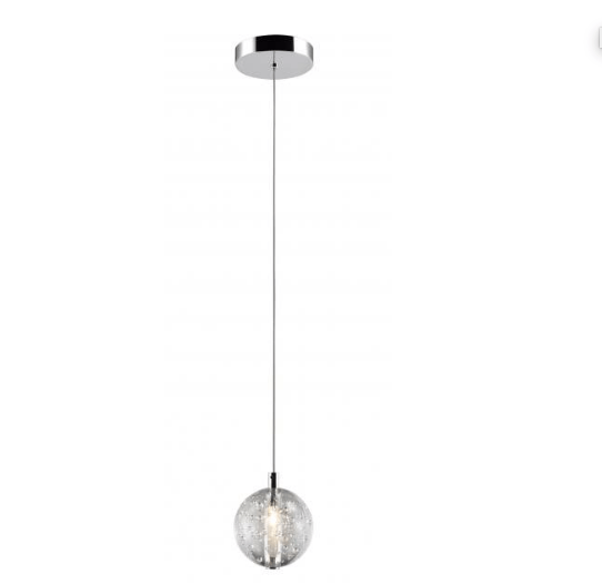 Bubbled Glass 1 Lamp LED Pendant - ID 7794