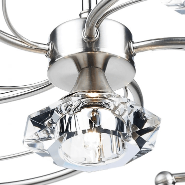 Earlsfield Satin Chrome 6 Lamp Ceiling Light - ID 7910
