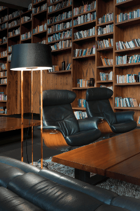 Becontree Copper and Black Floor Lamp with Shade - ID 8131
