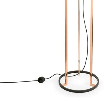 Becontree Gold and Black Floor Lamp with Shade - ID 8132